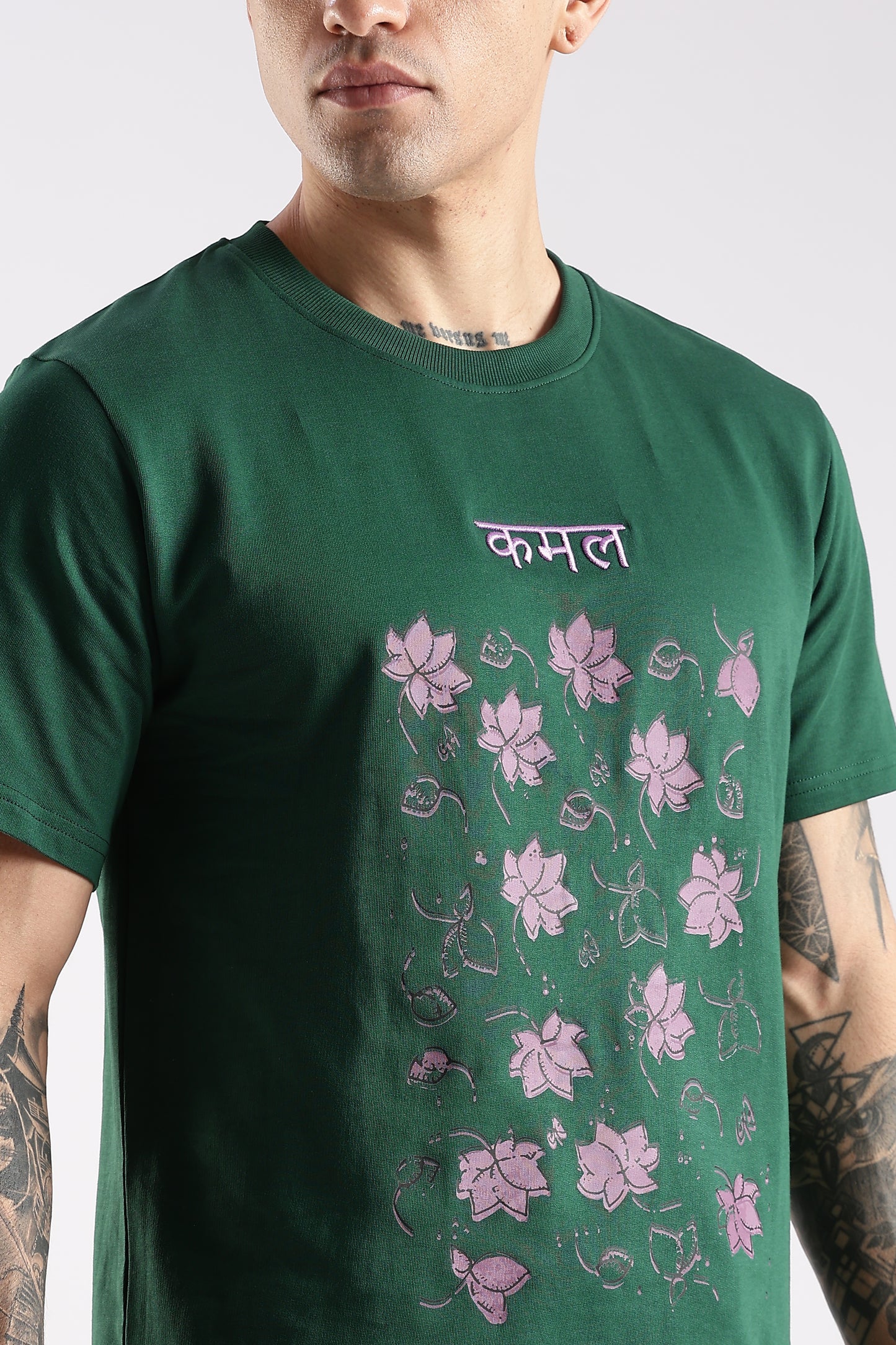 Eternal Bloom- Embroidered Kamal T-Shirt