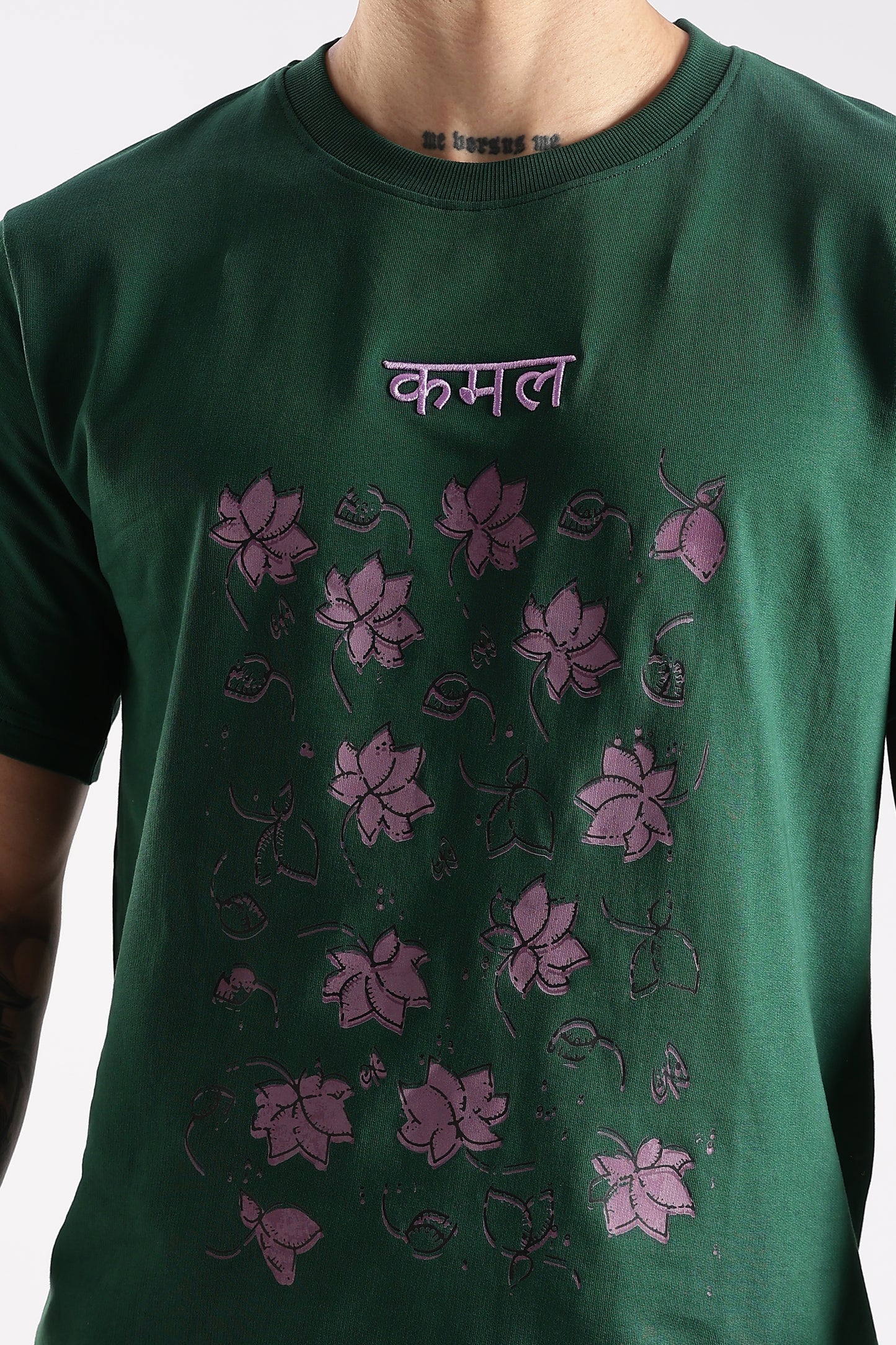 Eternal Bloom- Embroidered Kamal T-Shirt