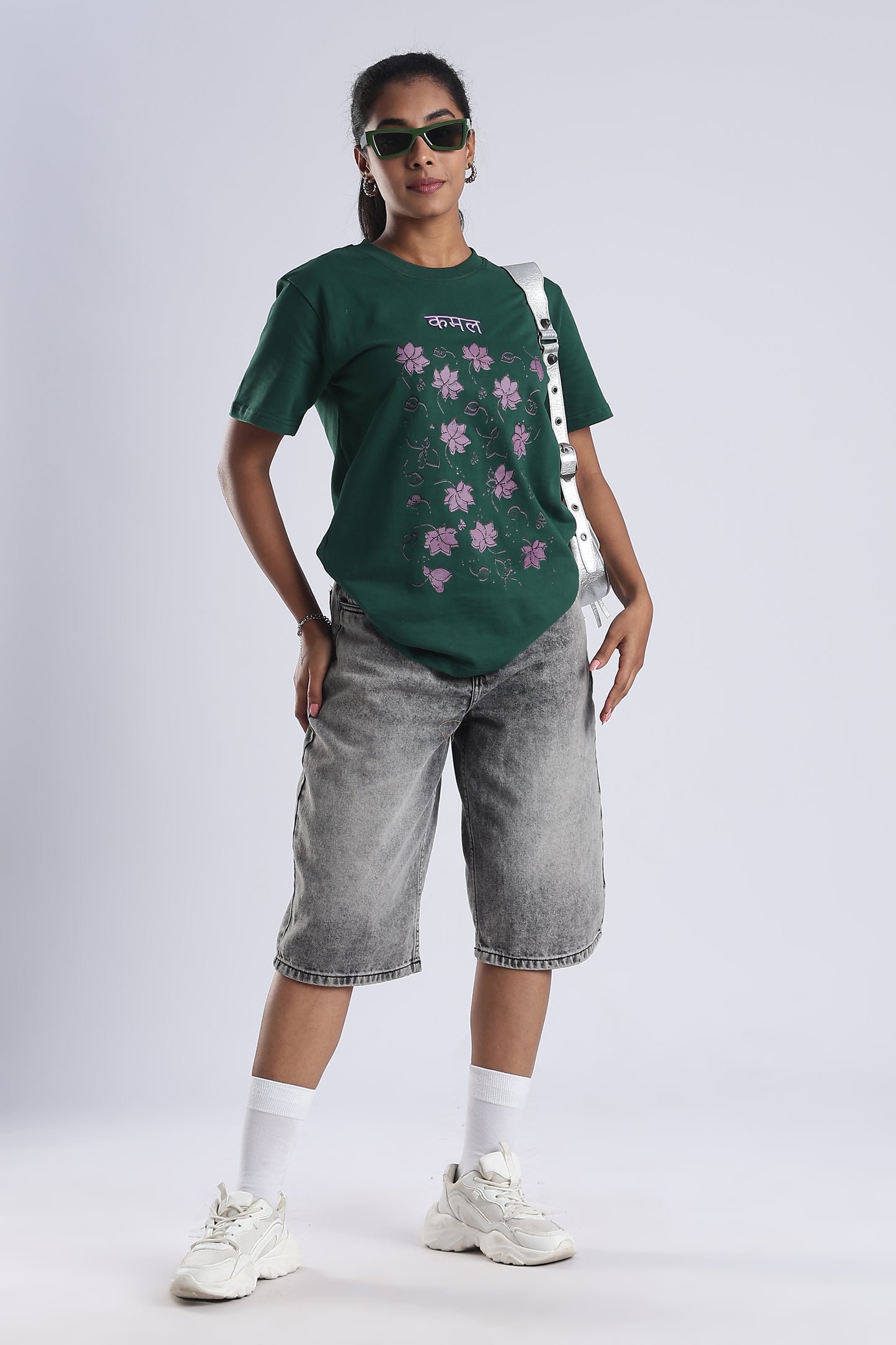 Eternal Bloom- Embroidered Kamal T-Shirt