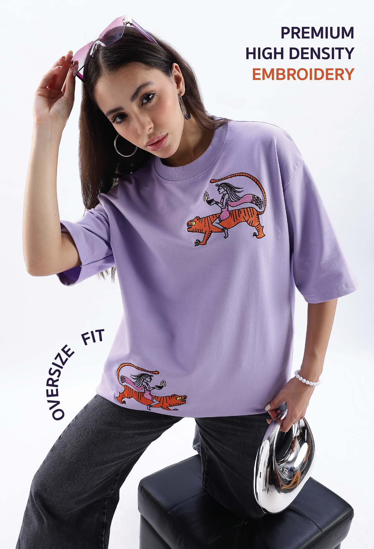 Devi embroidered goddess t-shirt by Anahat