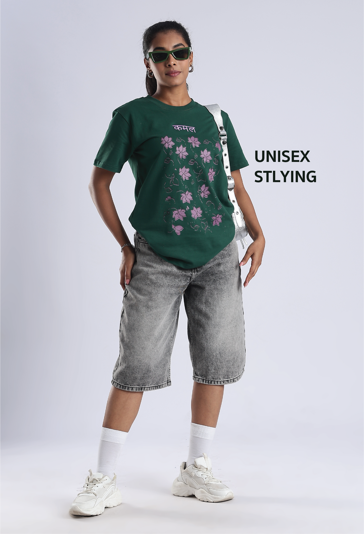 Eternal Bloom embroidered lotus t-shirt by Anahat
