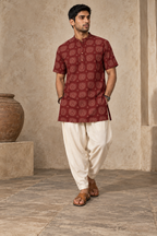 Reyansh: The First Ray (Ajrakh Hand Block Printed Kurta)