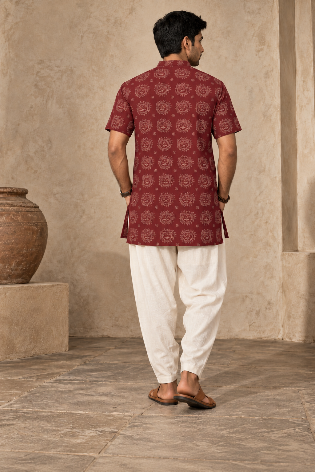 Reyansh: The First Ray (Ajrakh Hand Block Printed Kurta)