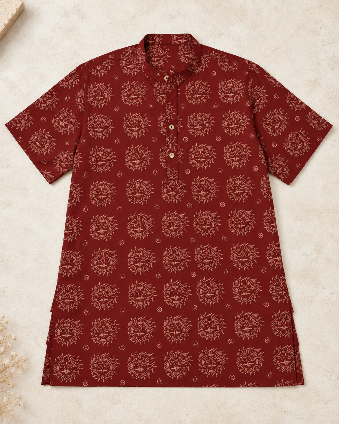 Reyansh: The First Ray (Ajrakh Hand Block Printed Kurta)