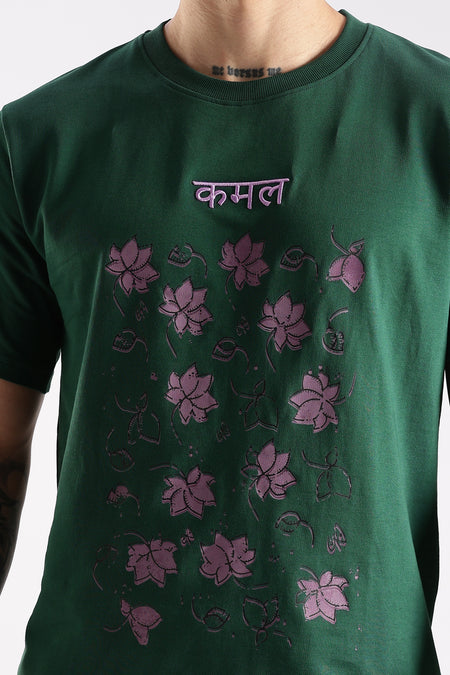 Eternal Bloom- Embroidered Kamal T-Shirt