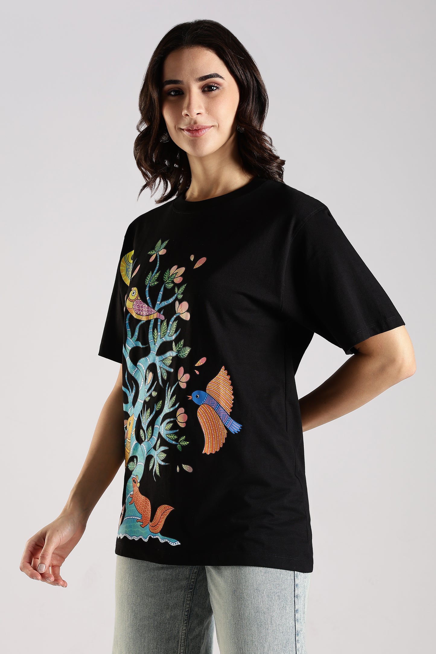 Jeevan Vriksha – Handcrafted in Gond Art T-shirt
