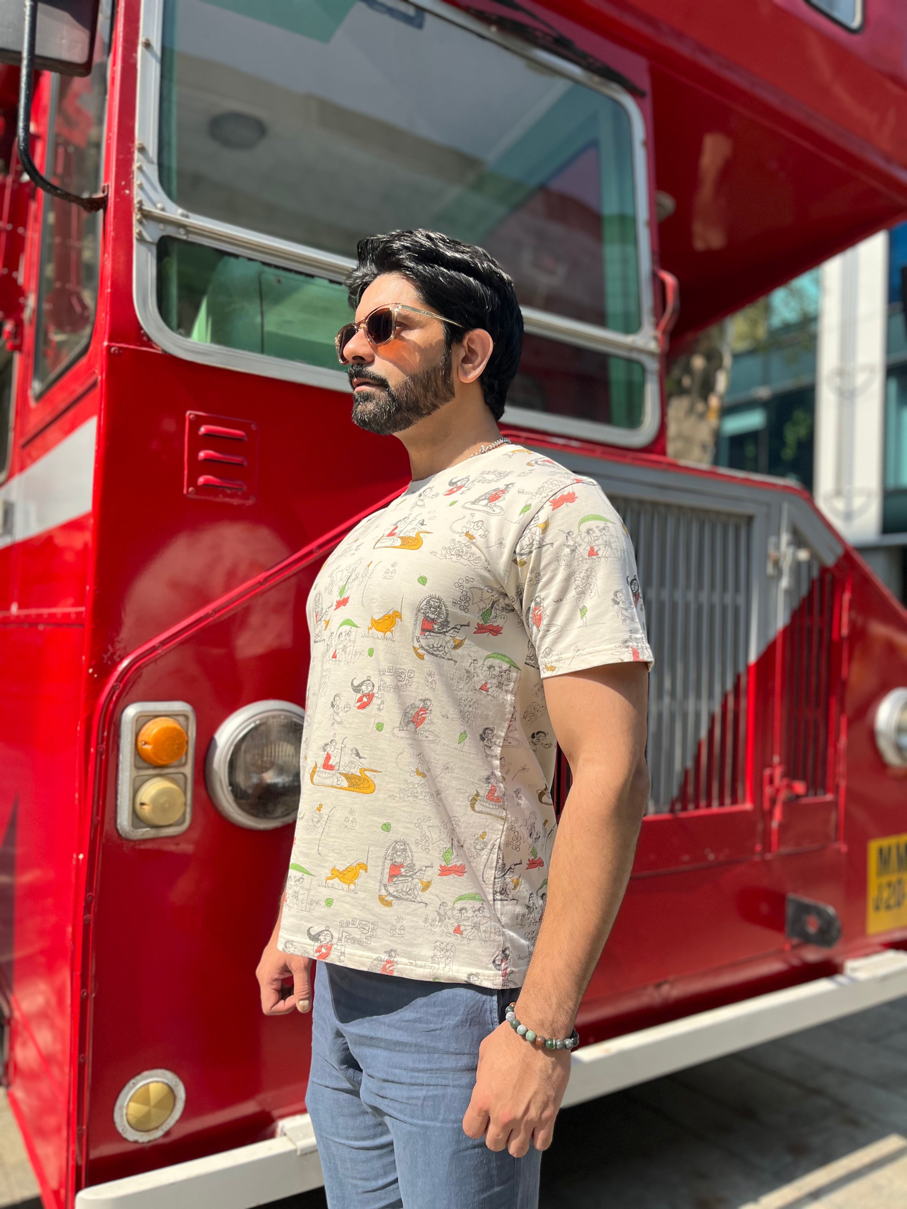 Ram Leela Ramayana t-shirt by Anahat — close-up of artwork