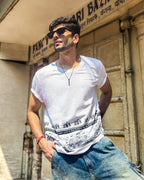 Men at Night t-shirt by Anahat — design detail close-up