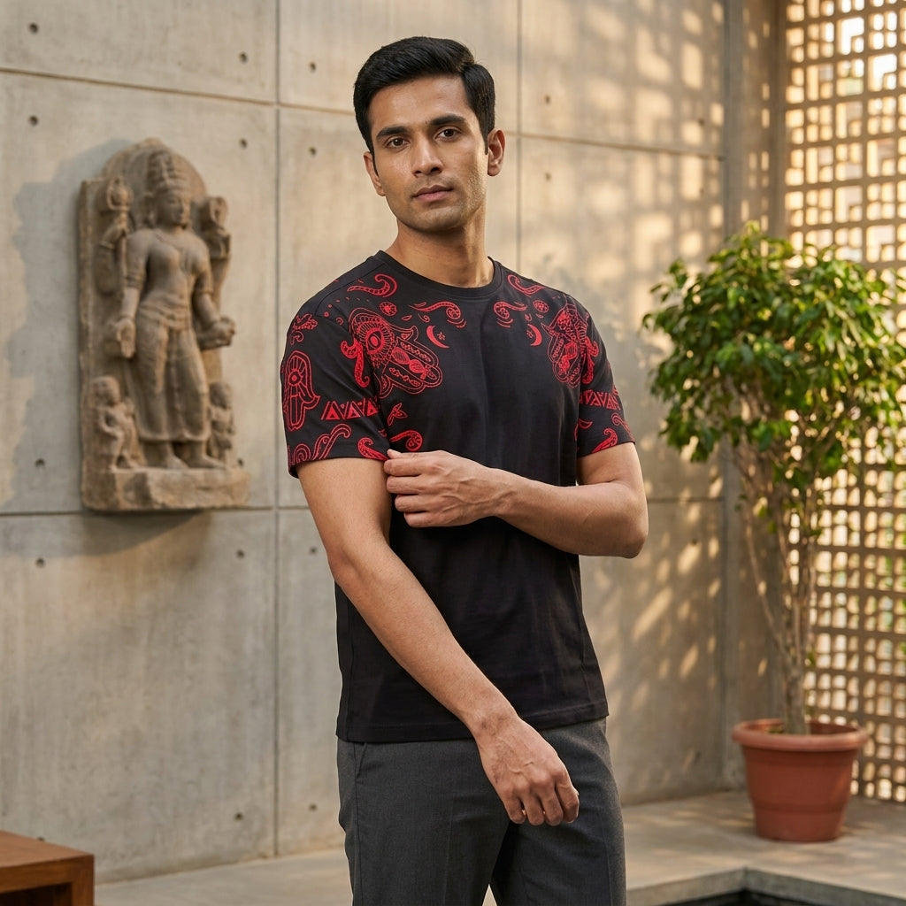 Rakshak t-shirt by Anahat — back view